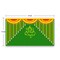 Ganesh with Marigold 5x8 Feet Backdrop Indian Traditional Cloth Ganesh Chaturthi Decor Indian Pooja Wall Decor Indian Wall Art Photo Decor Banner Decorative Pooja Cloth Wedding Favor